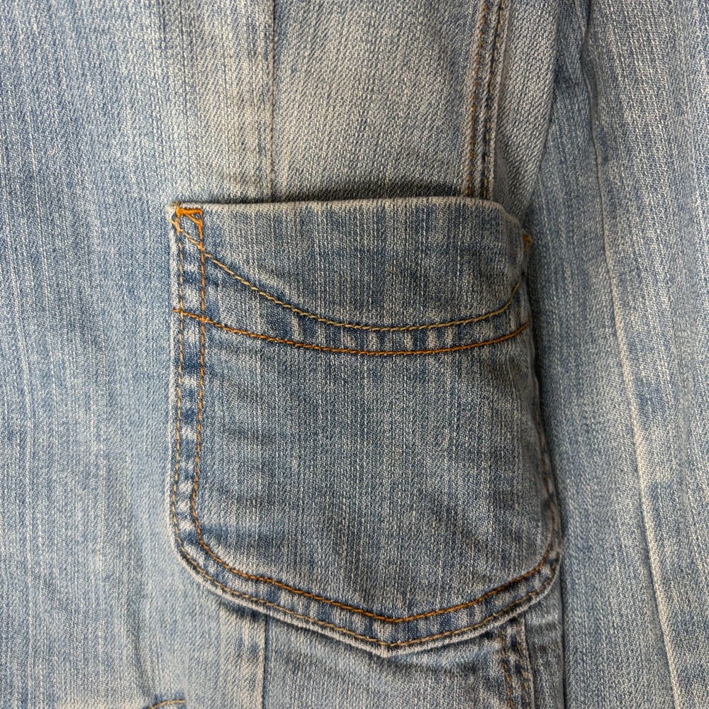Gap Blue Denim With Patterned Lining - image 5